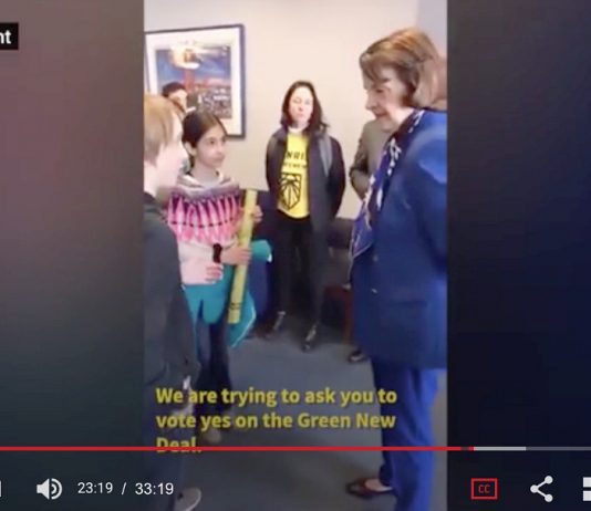 Ber om støtte til å avverge klimakollaps, men får en kald skulder av senatoren (video)