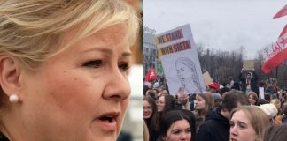 Det streikes for klima igjen, og Erna møter elevene