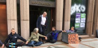Norges Bank ble sperret av Extinction Rebellion fredag