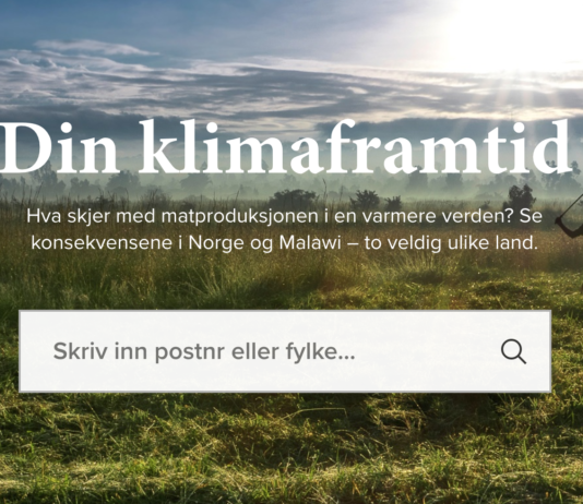 Tast postnummeret ditt og se klimaframtiden din (ved ulike scenarier)
