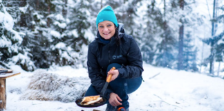 Du kan lage herlig mat på turbålet. Prøv fylt tortilla!