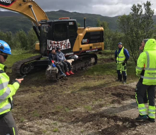 Arbeidet ved Repparfjorden stanset etter protestaksjon