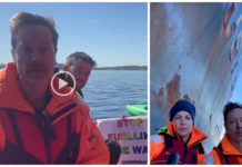 Miljøaktivister sperret russisk oljetanker i Oslofjorden