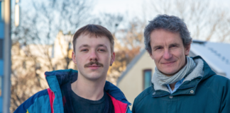 NU opplever medlemsflukt. Men “voksne” miljøorganisasjoner er i vinden Gytis Blazevicius, leder i NU og Truls Gulowsen, leder i NVF. De opplever motsatt medlemslojalitet. Foto: Naturvernforbundet.