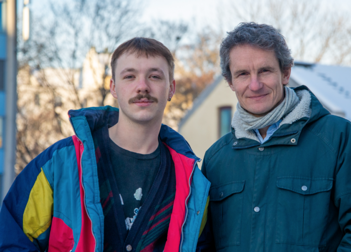 Gytis Blazevicius, leder i NU og Truls Gulowsen, leder i NVF.