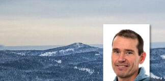 Toppen av Gyrihaugen er sprengt bort Gyrihaugen. Innfelt Jørgen Weidemann Eriksen.